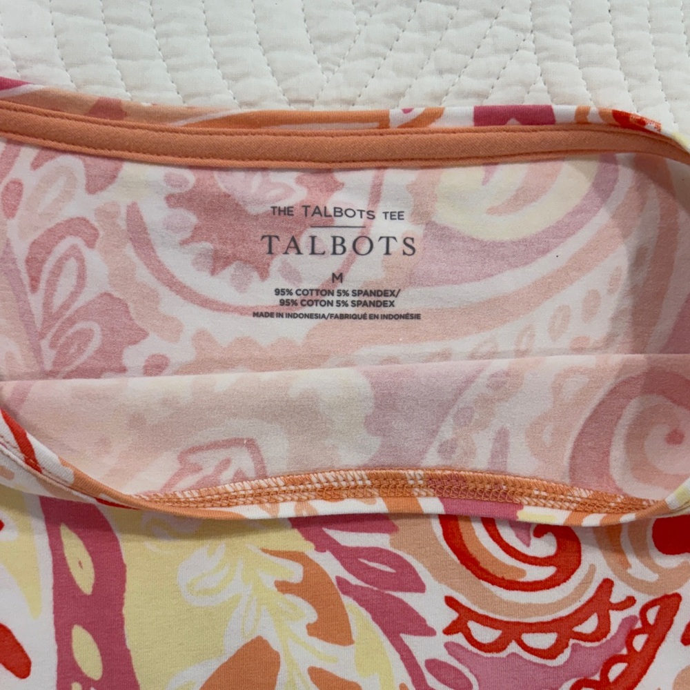 Talbots Pink and Red Paisley Tank Top - Picture 3 of 4